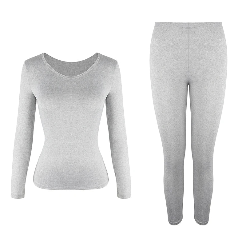 Long Johns Thermal Underwear Sets Winter Women Clothes Warm Lingerie Long-Sleeved Trousers 2 Pieces Seamless Thermal Pants