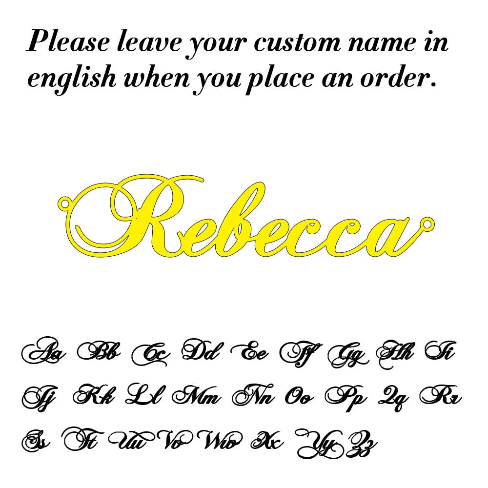 Custom Name Necklace for Women Personalised Cursive Letter Pendant Stainless Steel Jewelry Men Chain Choker Collar Personalizado